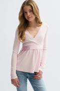 Y long sleeve top - Ballet slipper