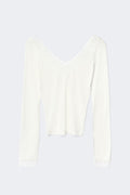 Soft lace loungewear top - Gardenia