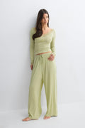 Soft lace loungewear top - Gardenia