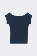 Y short sleeve top - Peacoat