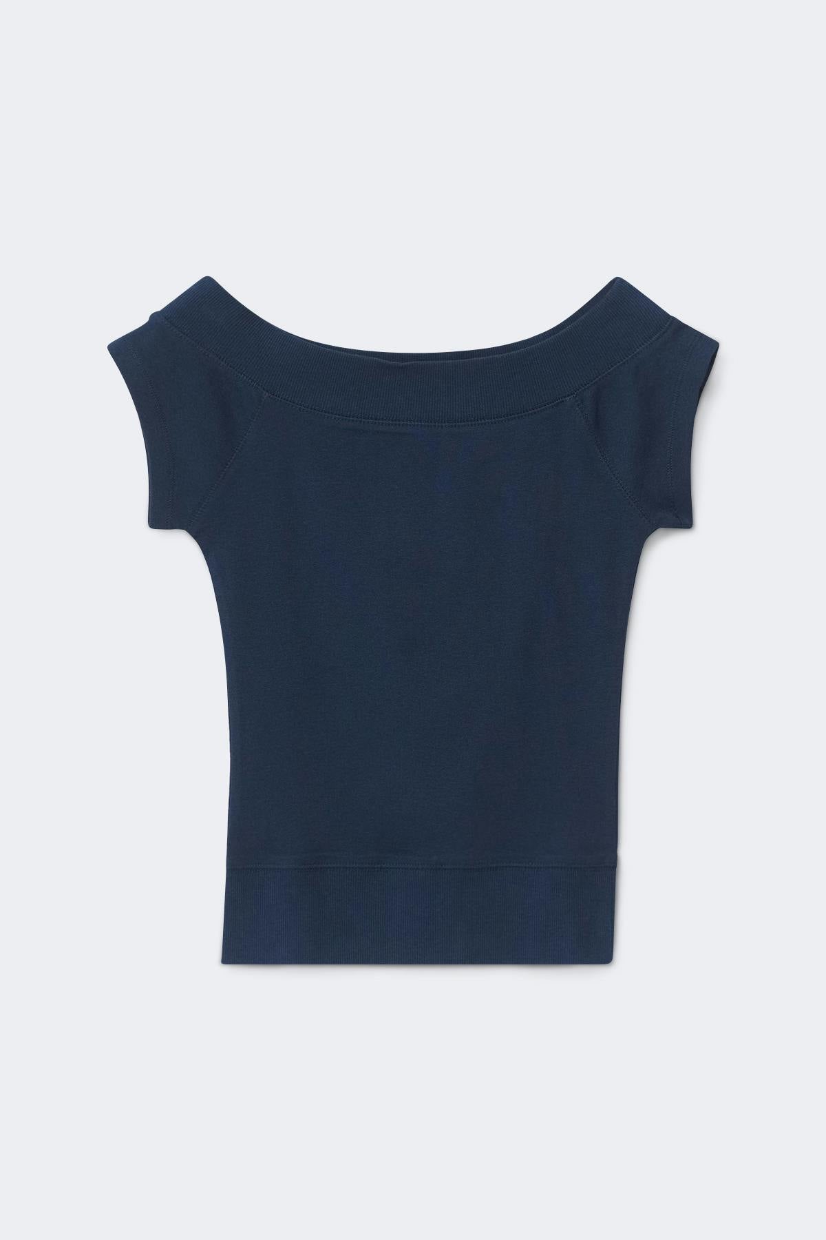 Y short sleeve top - Peacoat