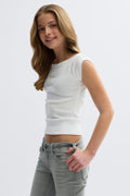 Y short sleeve top - Blanc