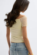 14+ lace detail top - Flan