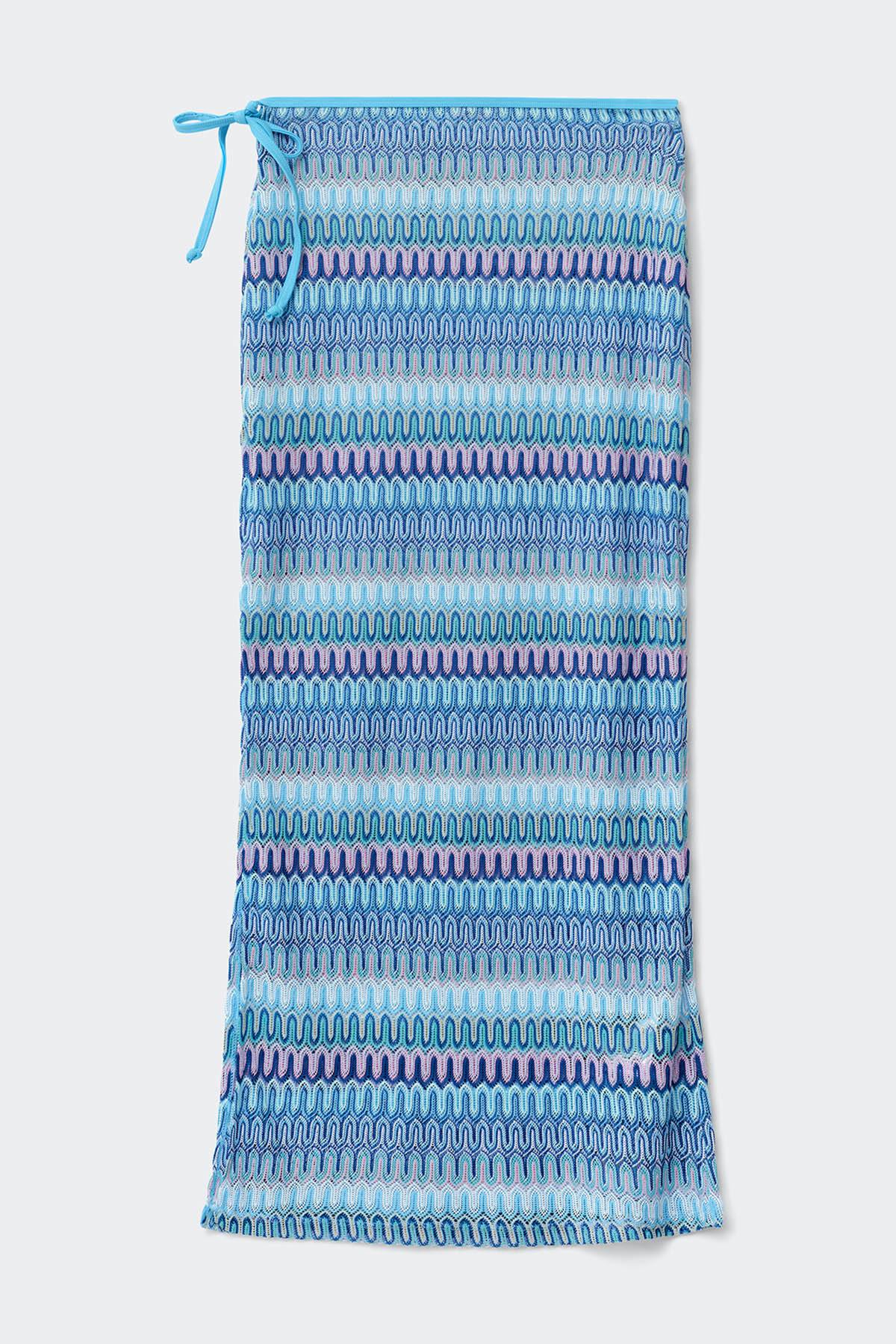 14+ shell maxi skirt - Blue/stripe