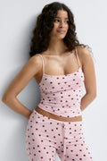 Strap loungewear singlet - Chocolate plum