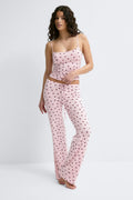 Strap loungewear singlet - Pink dot