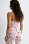 Strap loungewear singlet - Pink dot