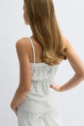 Y detail top - Grey melange