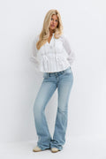 14+ sparkle low flare jeans - Bleu clair