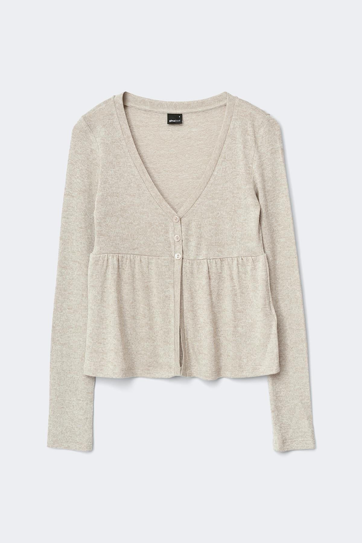 Babydoll top - Beige melange