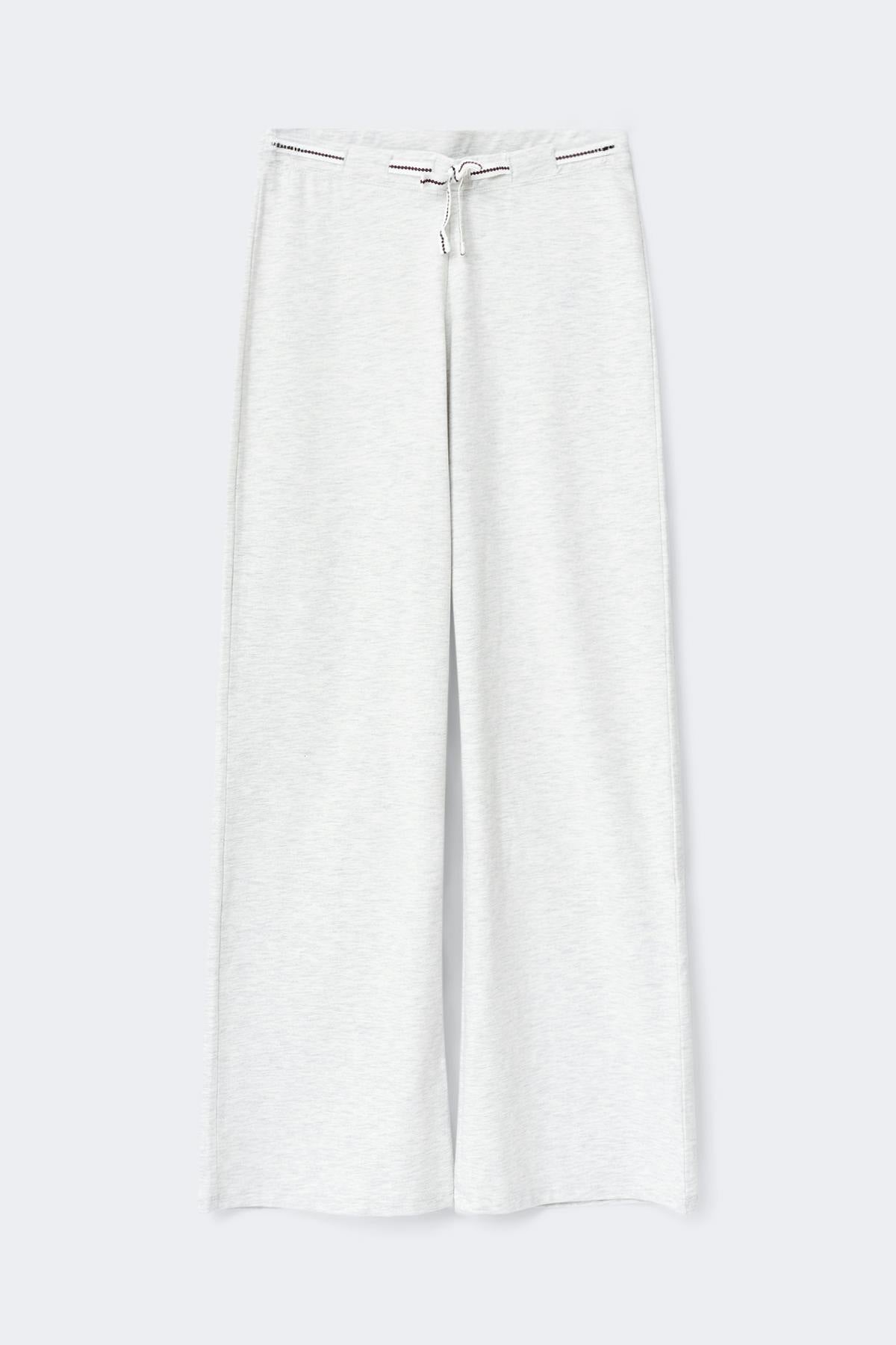 Y detail trousers - Grey melange