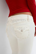 14+ holy low rise flap jeans - Gris