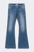 14+ holy low rise flap jeans - Mid blue