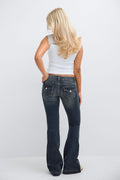 14+ holy low rise flap jeans - Bleu foncé