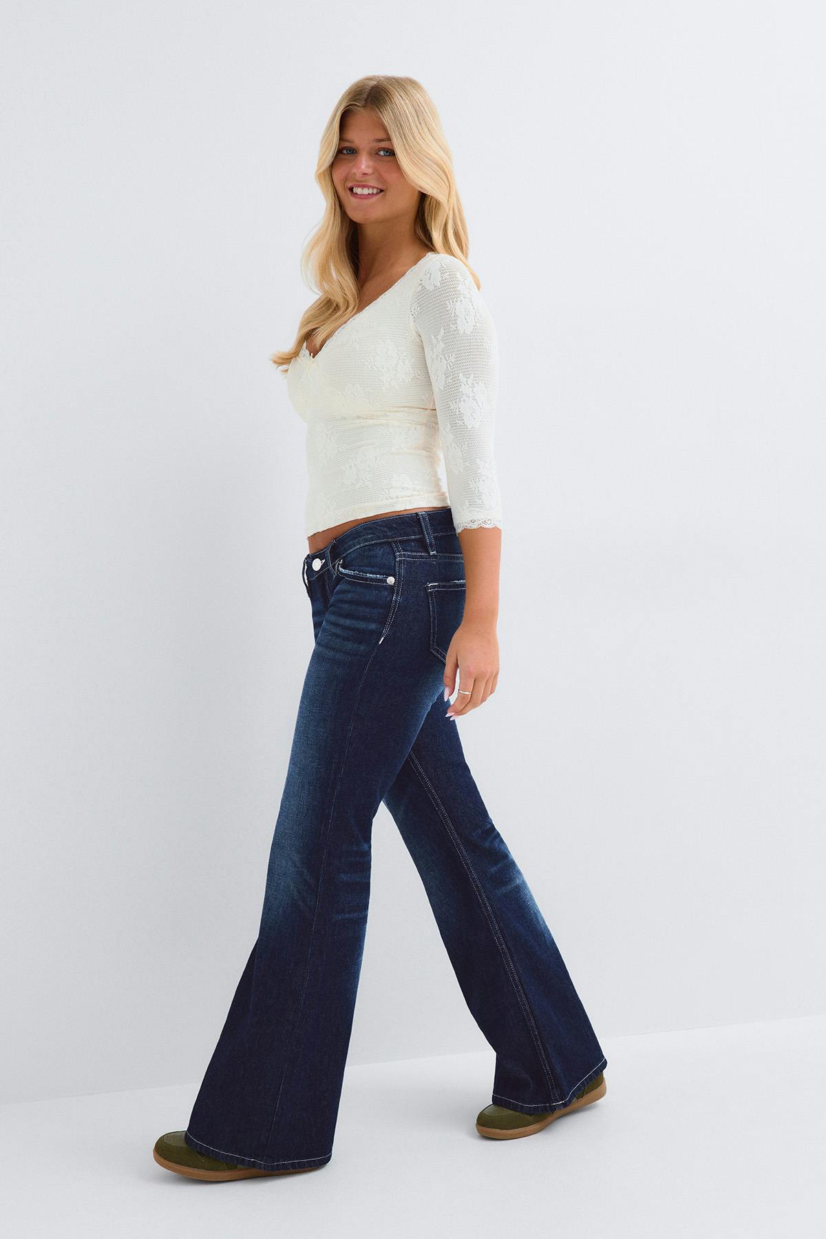 14+ cali dream low rise jeans - Noir