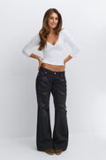 14+ cali dream low rise jeans - Rhinestones
