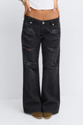 14+ cali dream low rise jeans - Noir