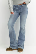 Y sparkle low flare jeans - Bleu
