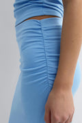 Ruched maxi skirt - Dresden blue