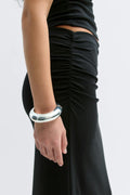 Ruched maxi skirt - Noir