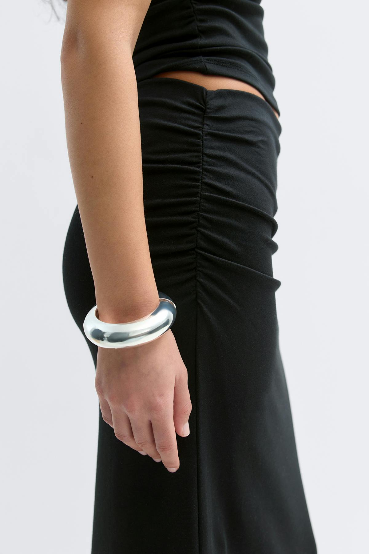 Ruched maxi skirt - Noir