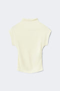 Ruched funnel neck top - Afterglow