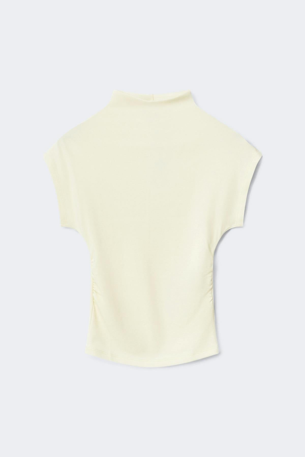 Ruched funnel neck top - Afterglow