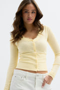 Lace detail button top - Afterglow