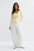 Lace detail button top - Afterglow