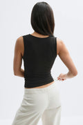 Lace detail tank - Heather