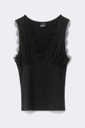 Lace detail tank - Heather