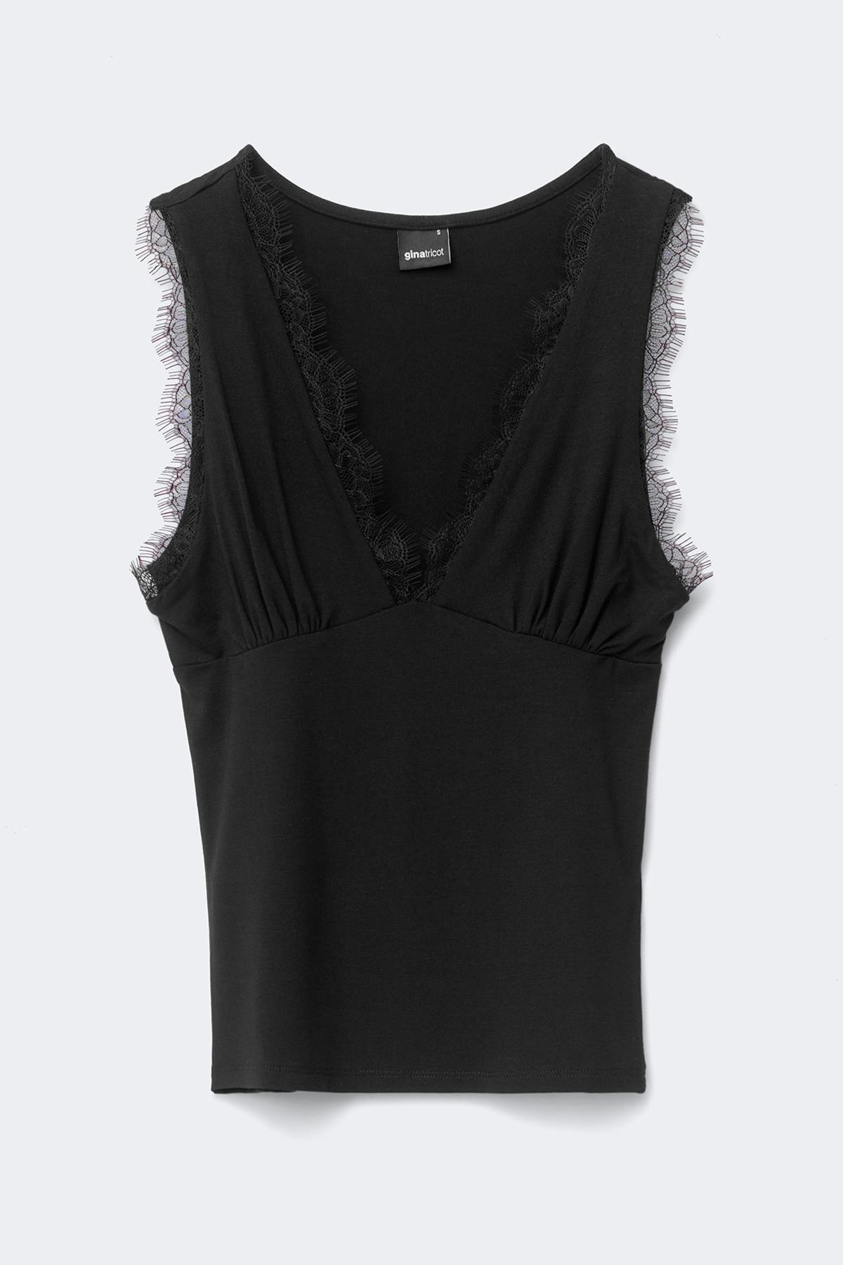 Lace detail tank - Heather