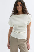 Lacing back top - Gardenia