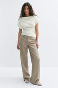 Lacing back top - Gardenia