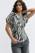 Lacing back top - Zebra