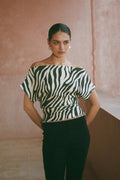 Lacing back top - Gardenia