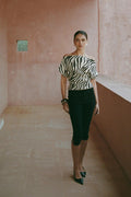 Lacing back top - Zebra