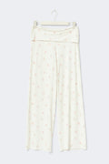 Folded loungewear trousers - Swan aop
