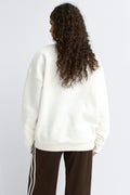 Oversized printed sweater - Crème