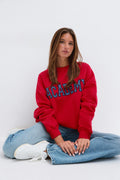 Oversized printed sweater - Flamescarlet/of