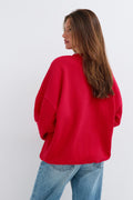 Oversized printed sweater - Flamescarlet/of