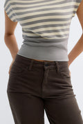 boatneck top - Black stripe