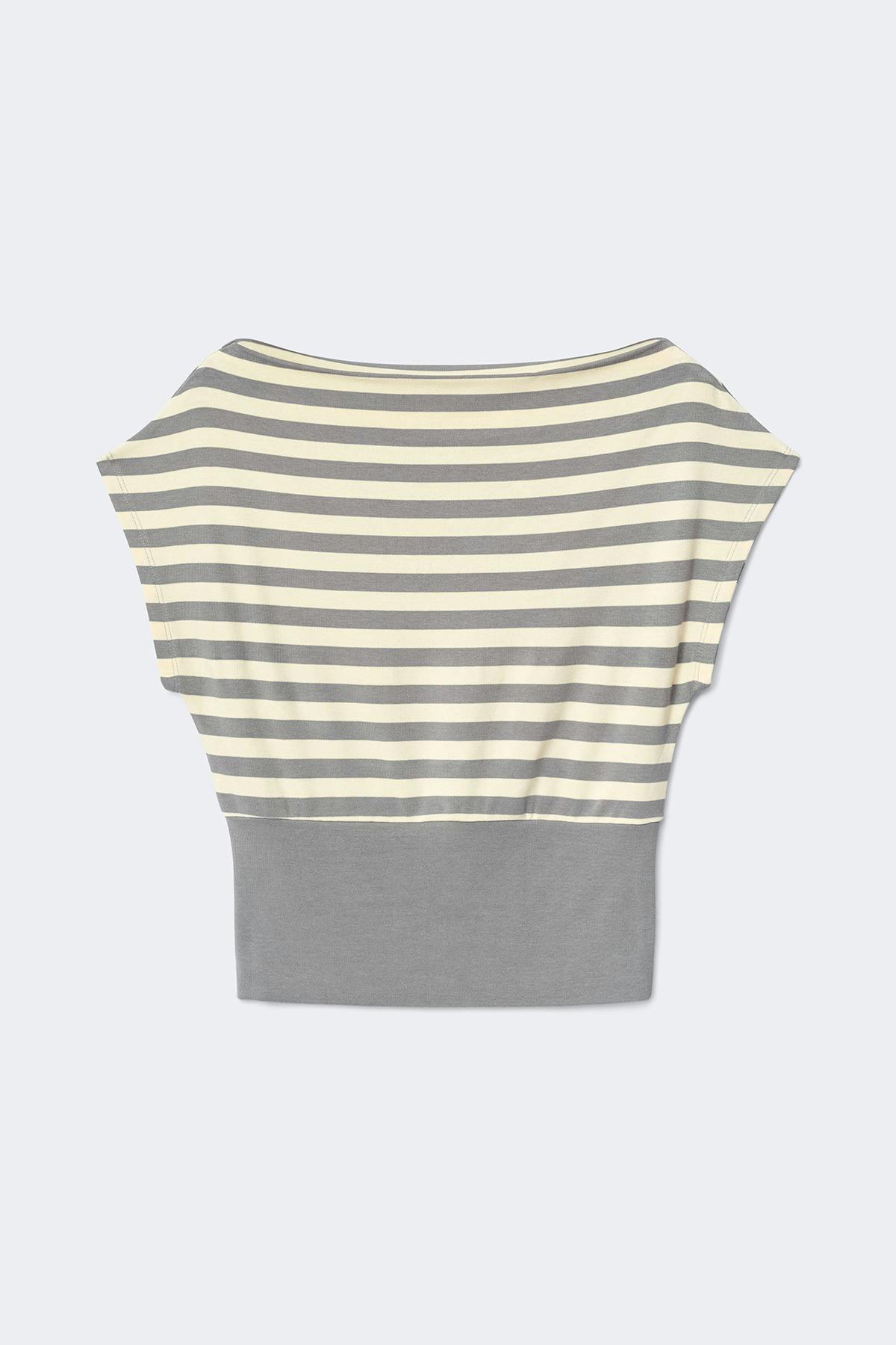 boatneck top - Black stripe
