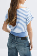 boatneck top - Black stripe