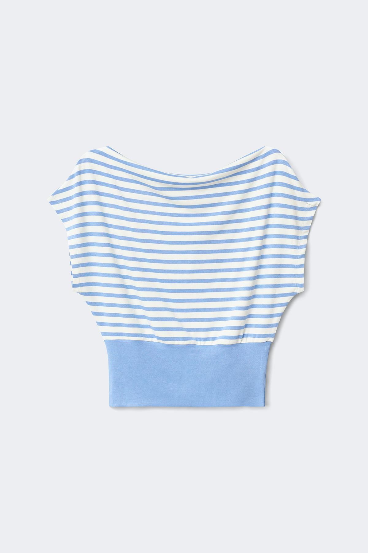boatneck top - Yellow stripe