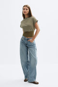 boatneck top - Yellow stripe