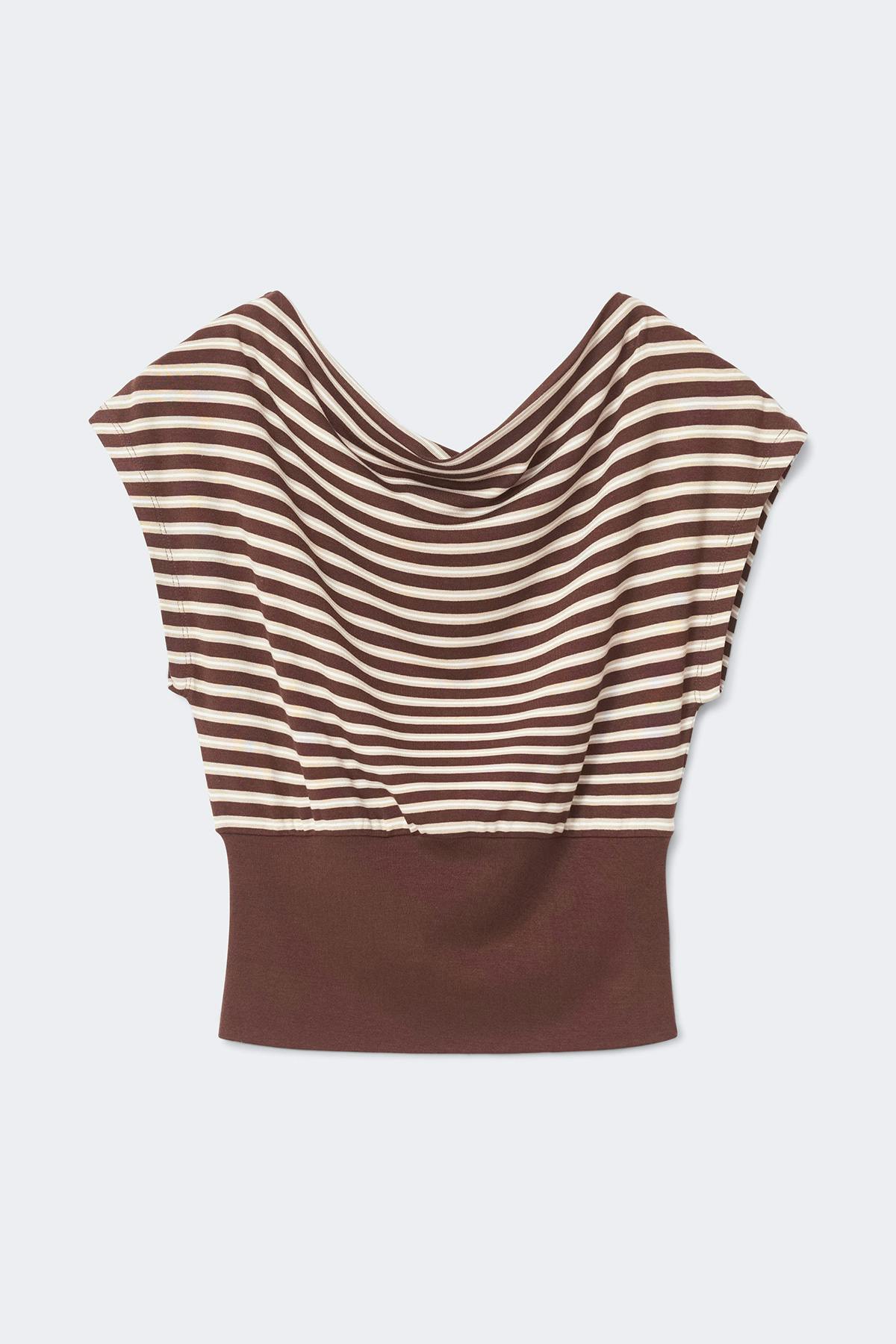 boatneck top - Beige melange