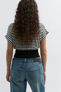 boatneck top - Brown/stripe