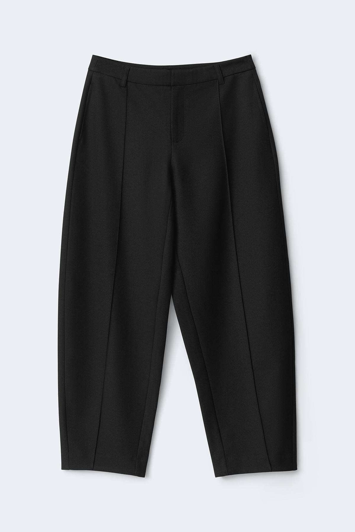 Bold barrel pintuck trousers - Noir
