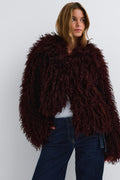 Faux fur short jacket - Noir